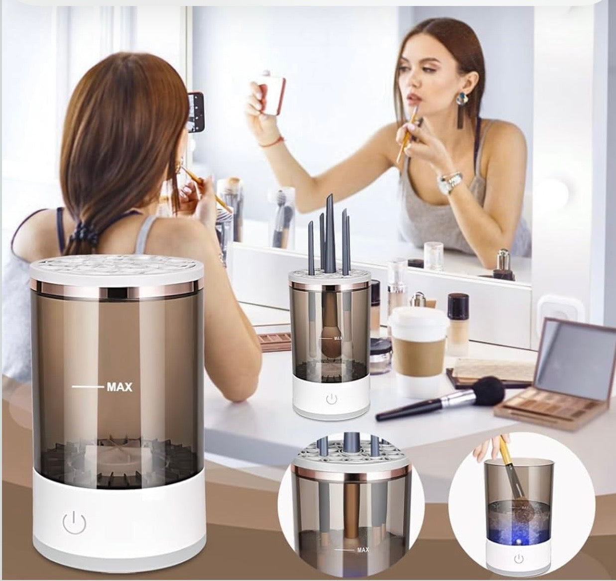Makeup brush cleaner, a gift for important holidays, a must-have efficient cleaning and beauty tool for lazy people