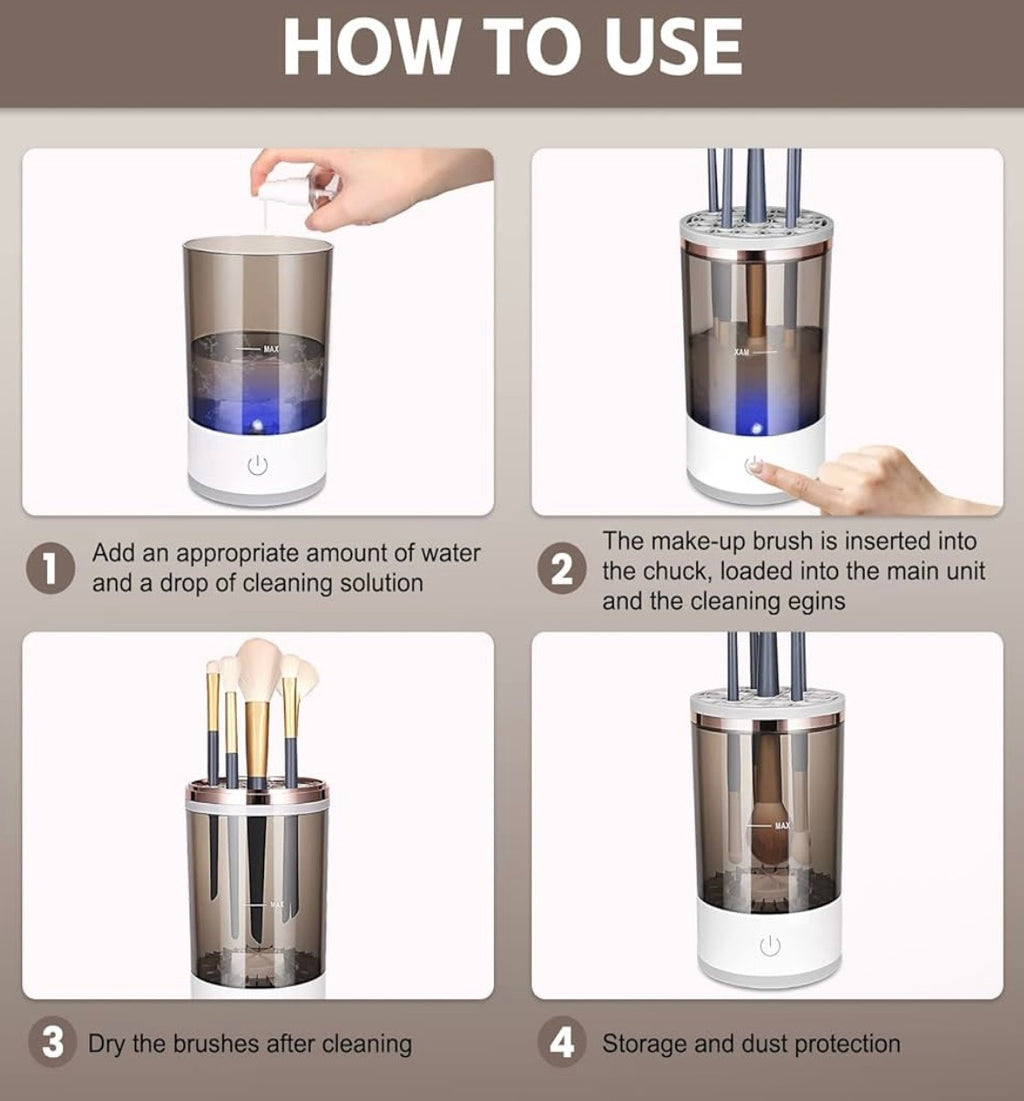 Makeup brush cleaner, a gift for important holidays, a must-have efficient cleaning and beauty tool for lazy people